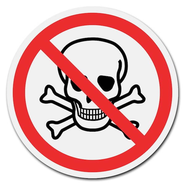Corrugated Plastic Sign With Stakes 24in Circular-No Skull